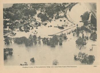Flooding in area of Erie-Lackawanna bridge 