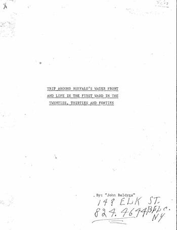 Cover page of Trip Around Buffalo's Water Front book