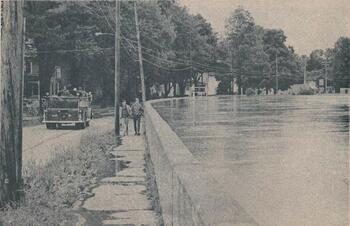 Olean retaining wall at max capacity